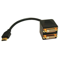 Monoprice Computer Cable Adapter/Splitter,Black 2521