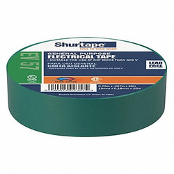Shurtape Elec Tape,66 ft Lx3/4 in W,7 mil,Green EV 057