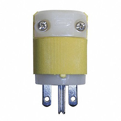 Hubbell Straight Blade Plug,Yllw,15 A,Stnd,6-15P HBL56CM66C