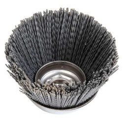 Weiler Cup Brush,Threaded Arbor,3-1/2 In. 97603