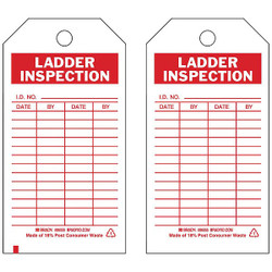 Brady Lad Inspection Tag,5-3/4 x 3 In,PK10 86555