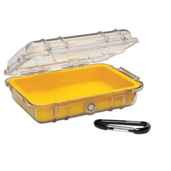 Pelican Micro Case,Yellow,6.82 x 4.75 x 2.12 In  1020-027-100