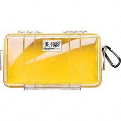 Pelican Micro Case,Yellow,9.37 x 5.56 x 2.62 In 1060-027-100