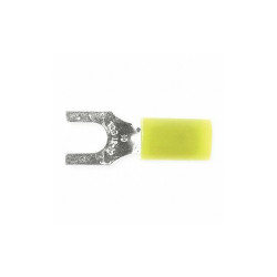 Sta-Kon Fork Terminal,Tin,Copper,Yellow,PK50 RC10-10F