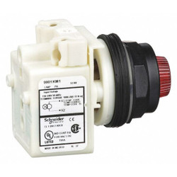 Schneider Electric Pilot Light, Red, 30mm, Incandescent 9001SKP1R31