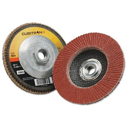 Cubitron II Flap Disc 967A, 4-1/2 in dia, 60 Grit, 5/8 in-11 Arbor, 13,300 RPM, Type 27