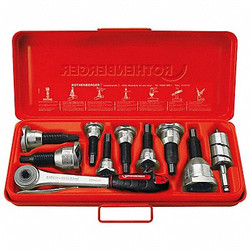 Rothenberger Tee Extractor Set,1/2 to 1-1/8",8 Pc 22124