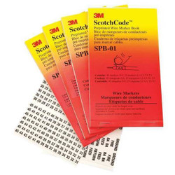 3m Wire Marker Book,Preprintd,Slf-Adhes,PK5 SPB-09