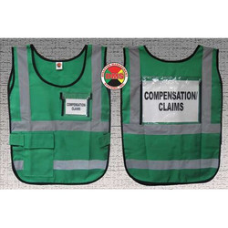 Disaster Management Systems Safety Vest,Green,Legend Insert,Univsl DMS-05835