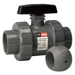 Hayward Flow Control Manual 2-Way Ball Valve,True-Union,PVC TBH1050ASTV0Z00