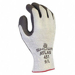 Showa Coated Gloves,Gray/White,L,PR 451L-09
