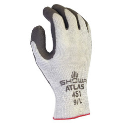 Showa Coated Gloves,Gray/White,L,PR  451L-09