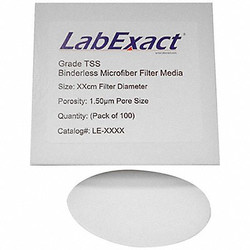 Labexact Glass Mic Filter,11 cm Dia,1.5 um,PK100 12K983