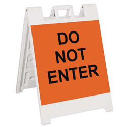 Manufacturer Varies Barricade Sign,Do Not Enter,36H In 136-WLGQ2424-OBEG