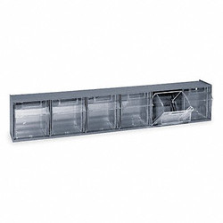 Quantum Storage Systems Tip-Out Bin,Gray,Unfinished,4 1/2 in QTB306GY