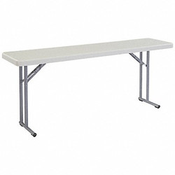 National Public Seating Meeting Table,Rectangle,Gray,72" W BT1872