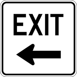 Lyle Exit Sign For Parking Lots,18" x 18" LR7-69L-18HA