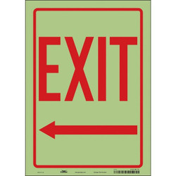 Condor Safety Sign,14 inx10 in,Glow Vinyl 480M76