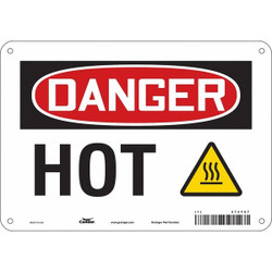 Condor Danger Sign,7 in x 10 in,Aluminum 474Y87