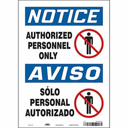 Condor Safety Sign,14 inx10 in,Vinyl 472U63