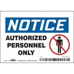Condor Safety Sign,3.5in x 5in,Vinyl 472T94