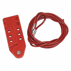 Condor Cable Lockout,Red,Cable 10 ft. L 437R29