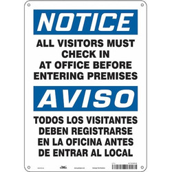 Condor Safety Sign,14 in x 10 in,Aluminum 472D96