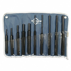 Mayhew Drive Pin Punch Set,10 Pieces,Steel 61511