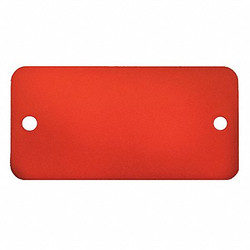 C.H. Hanson Blank Tag,Aluminum,1in H,2in W,Red,PK5 43038