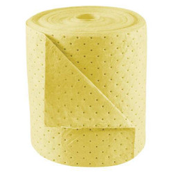 Condor Absorbent Roll,Chem/Hazmat,YLW,150ft L 35ZR33