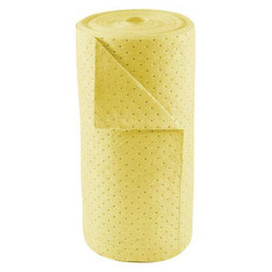 Condor Absorbent Roll,Chem/Hazmat,YLW,150ft L 35ZR35