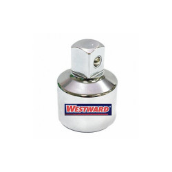 Westward Skt Adptr, Steel, Chrome, 1 in, 3/4 in 45J261