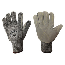 Condor Leather Gloves,Black/Yellow,L,PR 29JV77