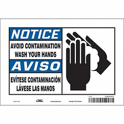 Condor Safety Sign,7 in x 10 in,Vinyl 485P55