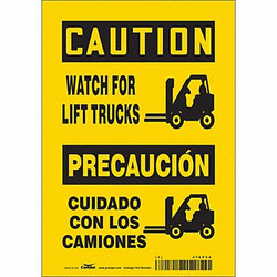 Condor Safety Sign,10 inx7 in,Vinyl 476P54