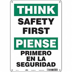 Condor Safety Sign,14 inx10 in,Polyethylene  475J11