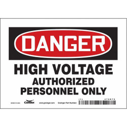 Condor Safety Sign,5 inx7 in,Vinyl 479R72
