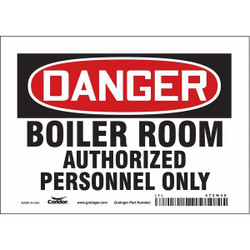 Condor Safety Sign,5 inx7 in,Vinyl 472M48