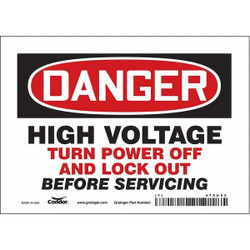 Condor Safety Sign,5 inx7 in,Vinyl 479U83