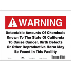 Condor Safety Sign,10" Wx7" H,0.004" Thickness 475U83