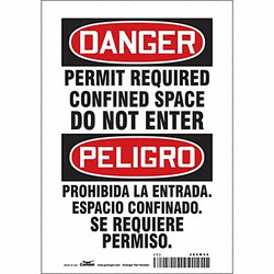 Condor Safety Sign,10 inx7 in,Vinyl 465M96