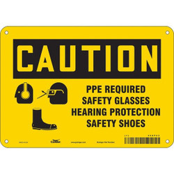Condor Safety Sign,7 inx10 in,Polyethylene 468P42