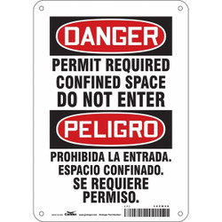 Condor Safety Sign,10 inx7 in,Aluminum 465M90