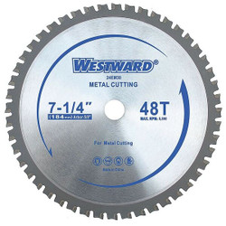 Westward CircularSawBlade,Carbide,Dia:7.25" 24EM30