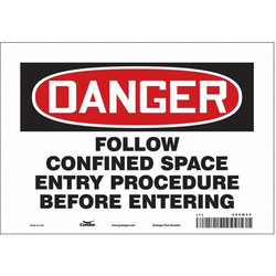 Condor Safety Sign,7 inx10 in,Vinyl  465M54