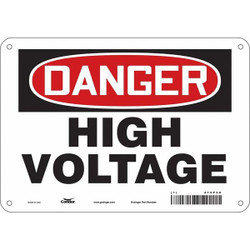 Condor Safety Sign,7 inx10 in,Glow Vinyl 479P58