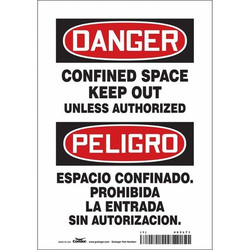 Condor Safety Sign,10 inx7 in,Vinyl  465L71