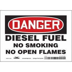 Condor Safety Sign,5 inx7 in,Vinyl 473T26
