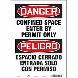 Condor Safety Sign,14 inx10 in,Vinyl 465K69