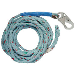 Condor Vertical Rope Lifeline,Single Snap Hook 45J302